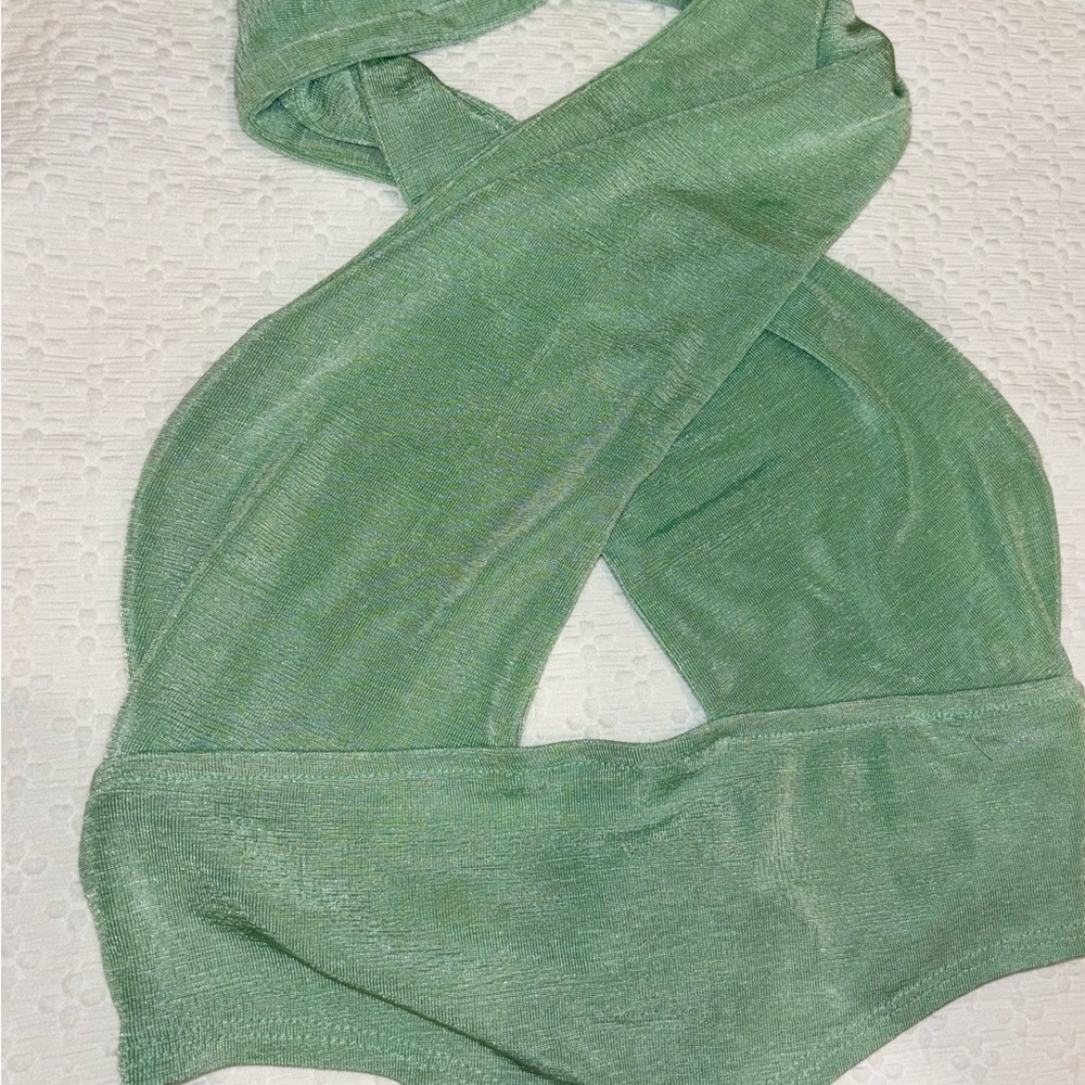 Princess Polly Sage Green Bra Top